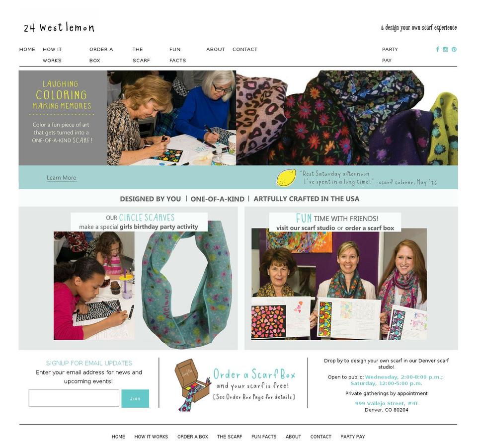 24westlemon.com shopify website screenshot
