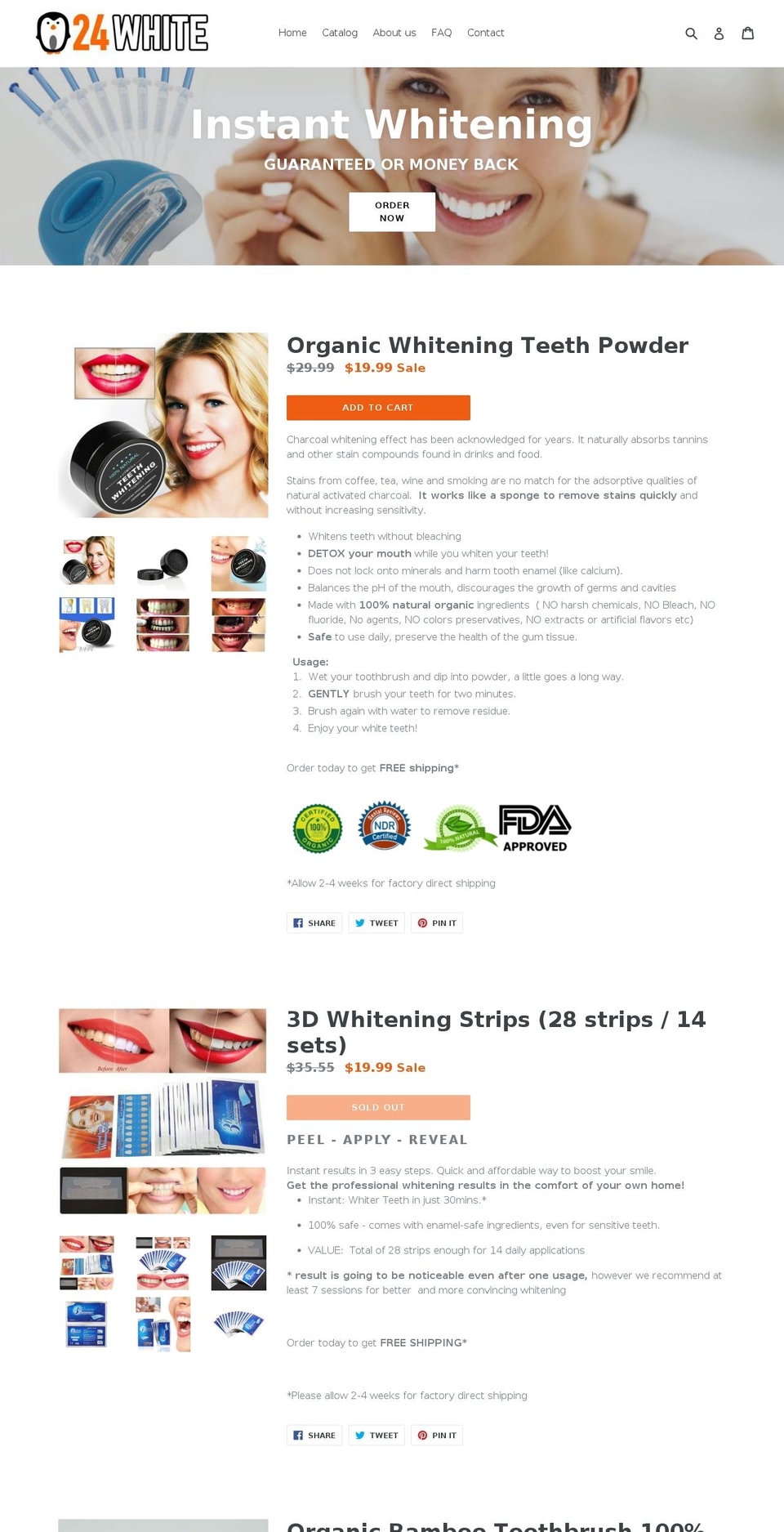 24white.com — Shopify storefront screenshot