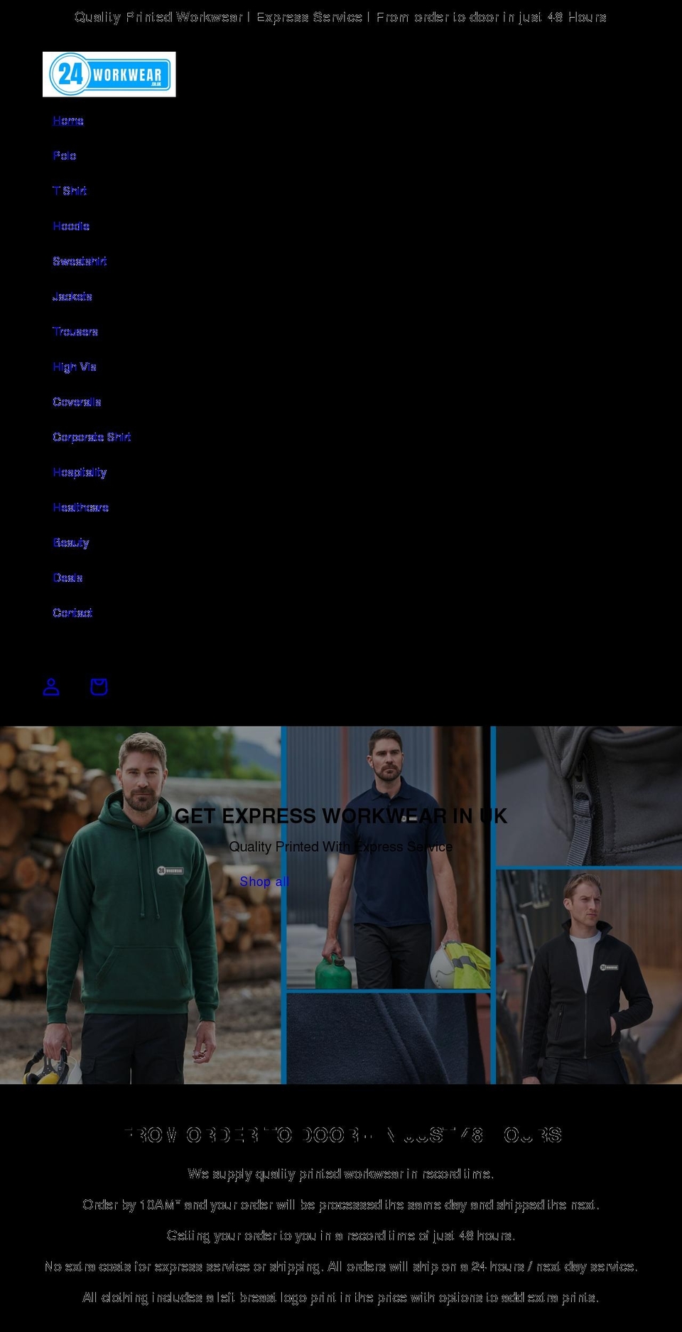 24workwear.co.uk shopify website screenshot