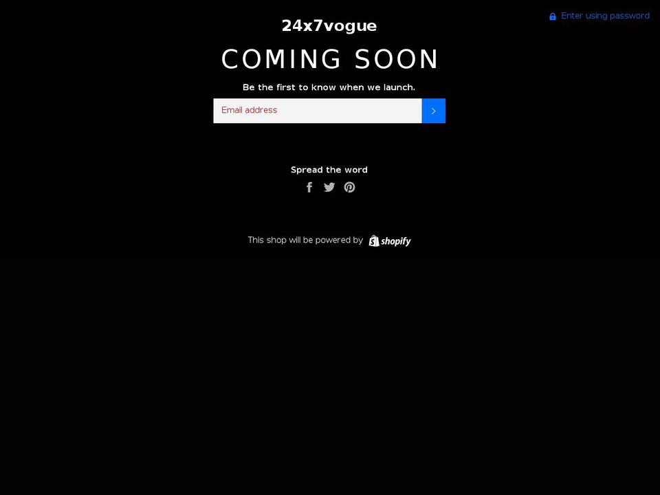 24x7vogue.com shopify website screenshot