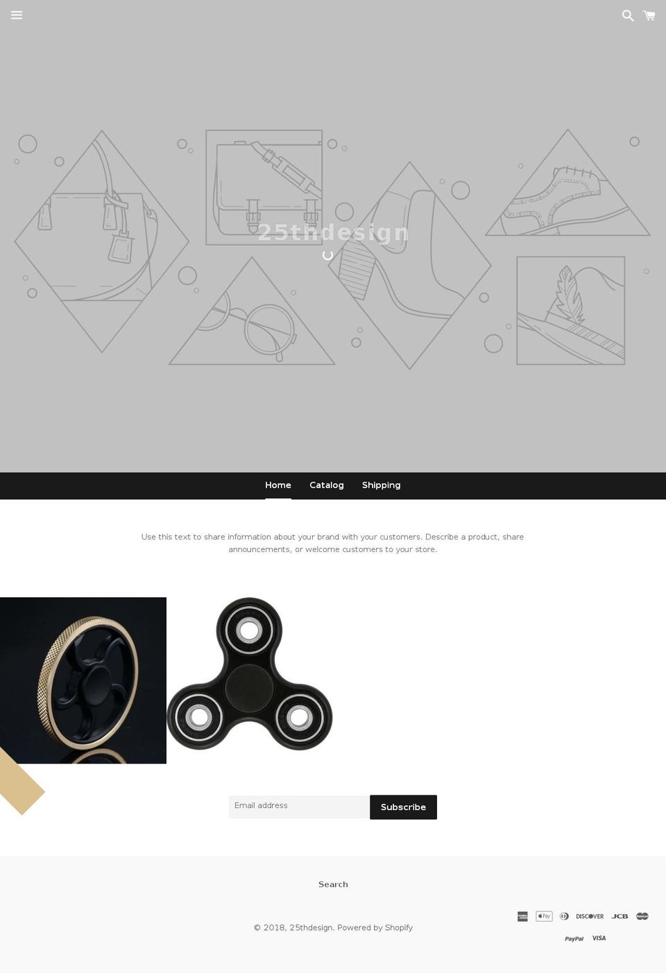 25thdesign.com — Shopify storefront screenshot