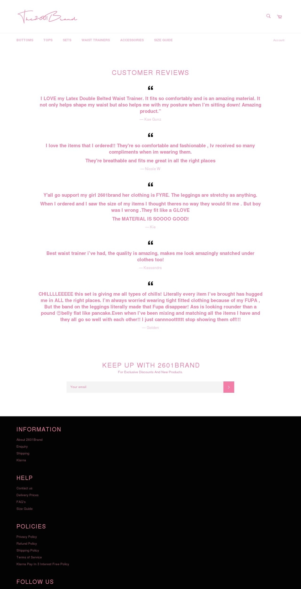 2601brand.com shopify website screenshot