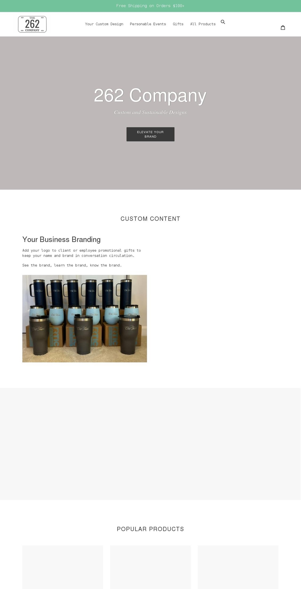 262company.com shopify website screenshot