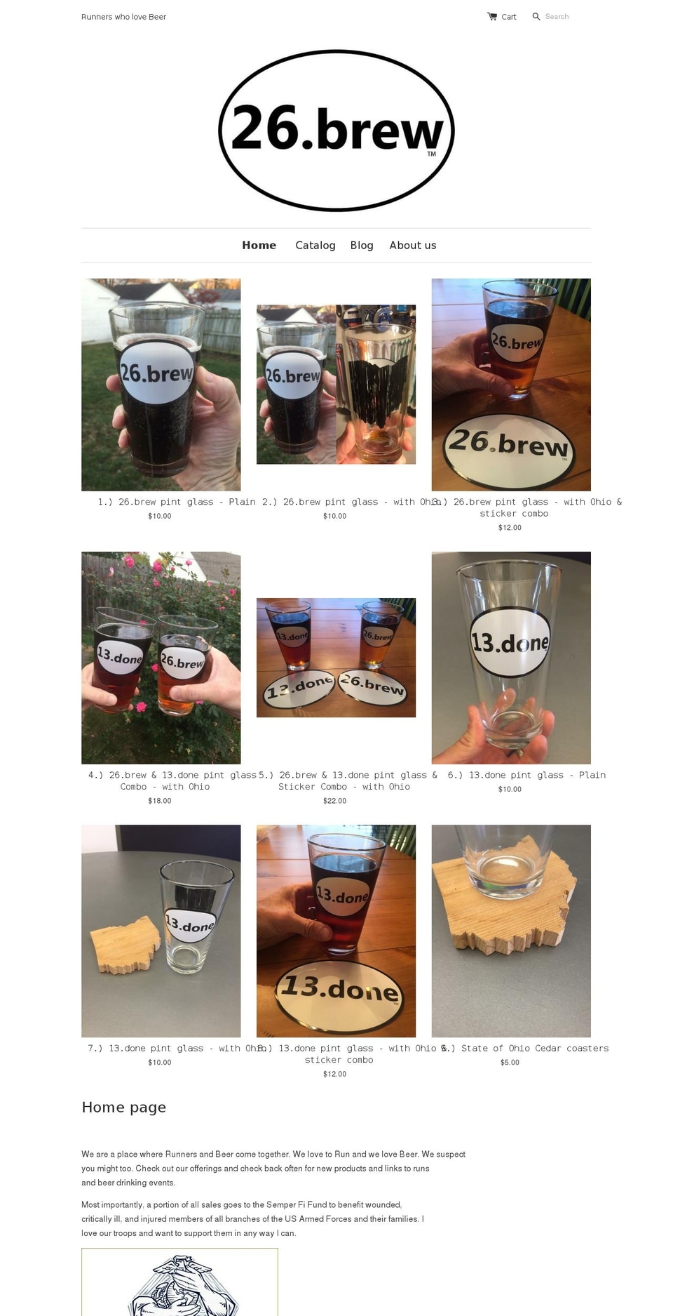 26brew.com shopify website screenshot