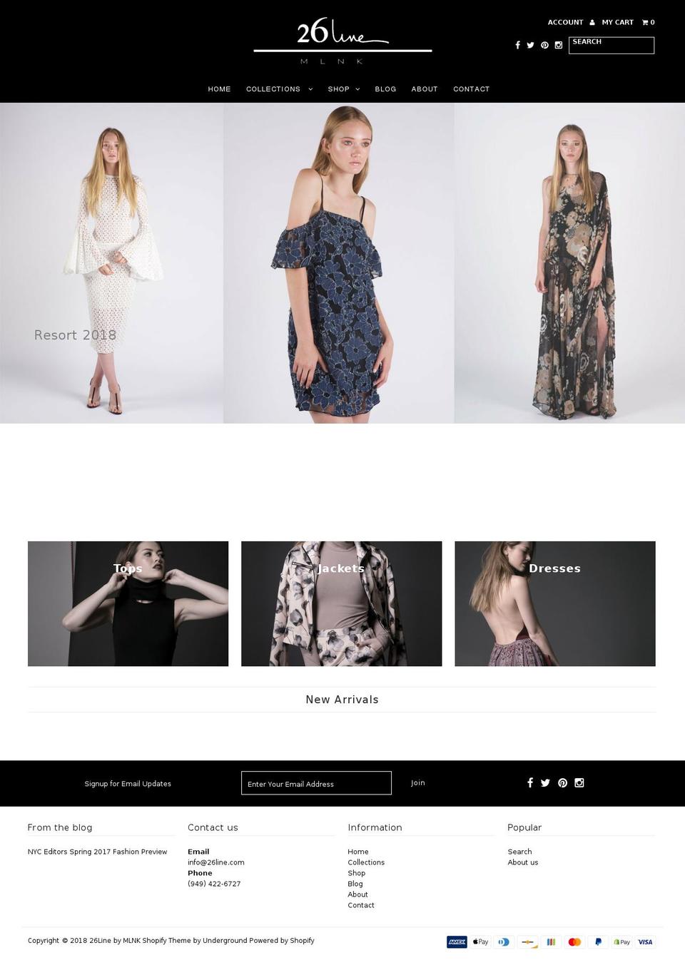 26line.com shopify website screenshot