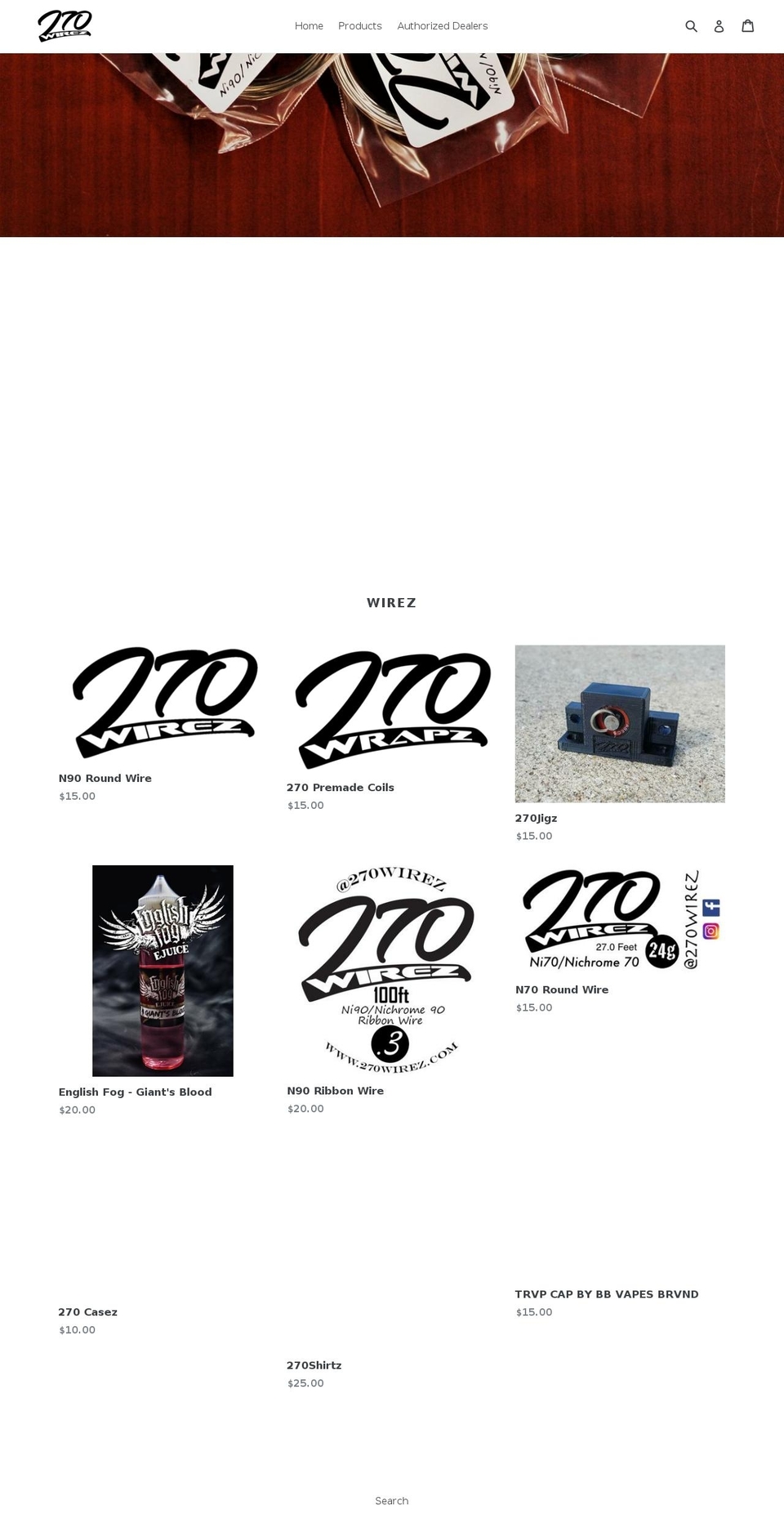 270wirez.com — Shopify storefront screenshot