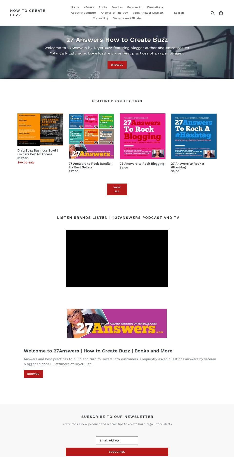 27answers.com — Shopify storefront screenshot
