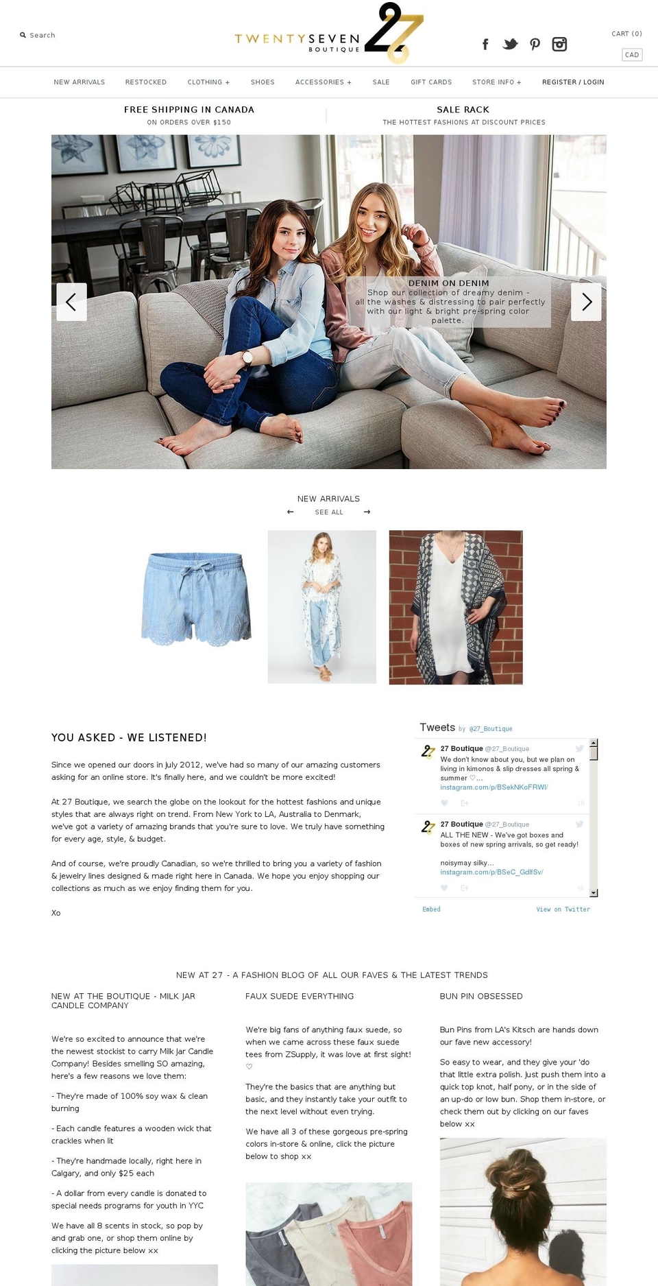 27boutique.com shopify website screenshot