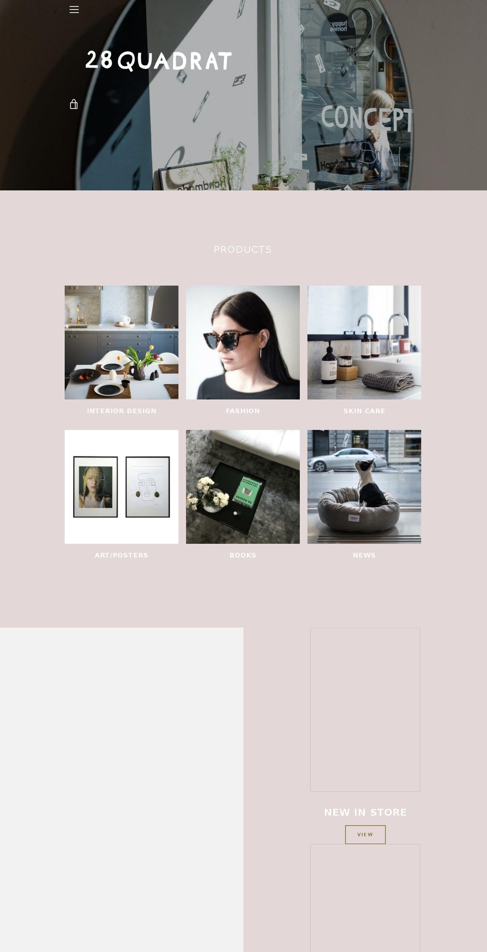 28quadrat.com — Shopify storefront screenshot