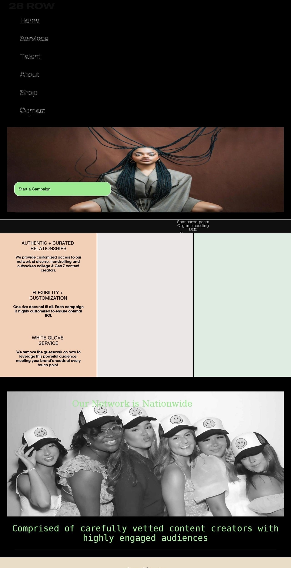 28row.com shopify website screenshot