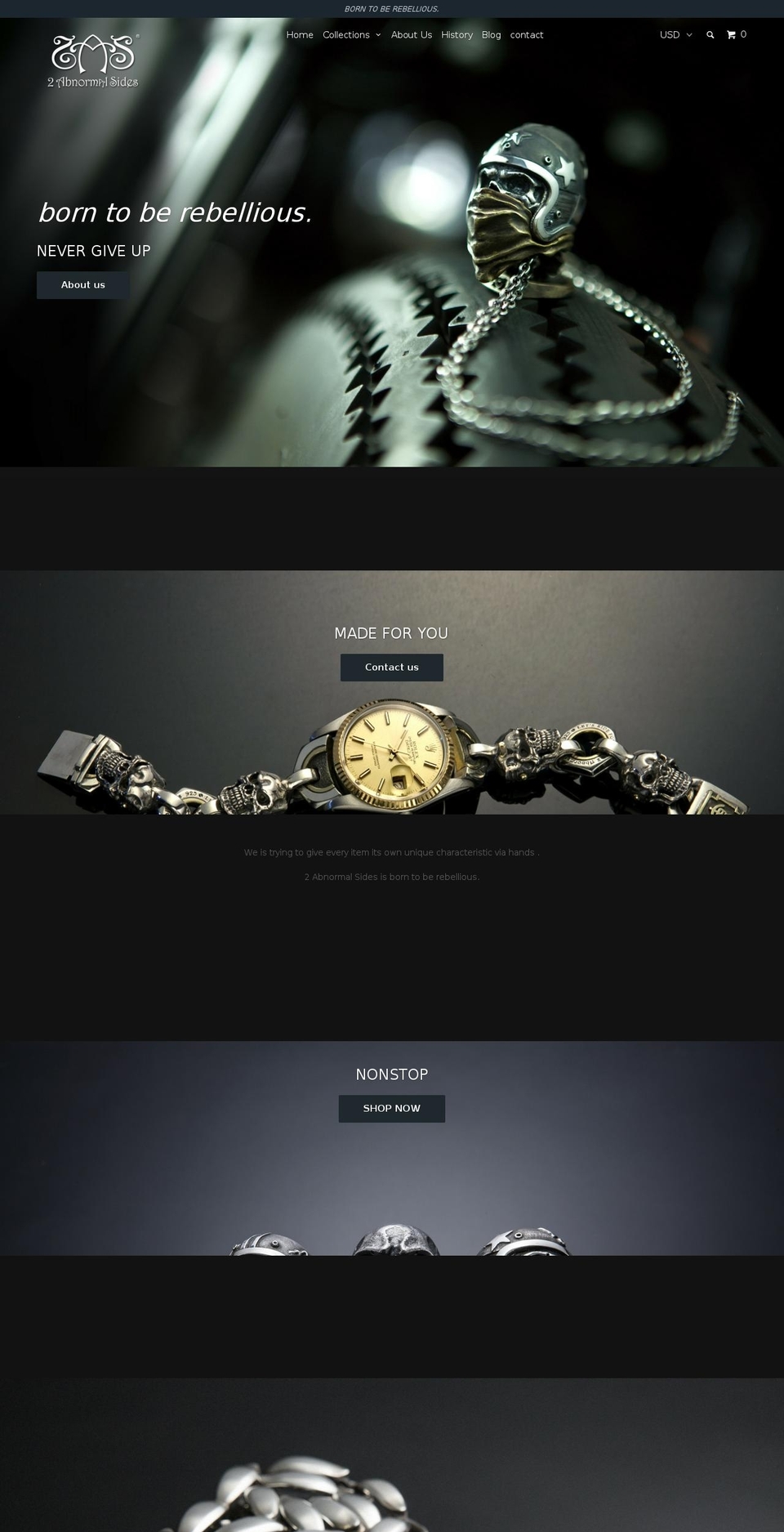 2abnormalsides.com shopify website screenshot