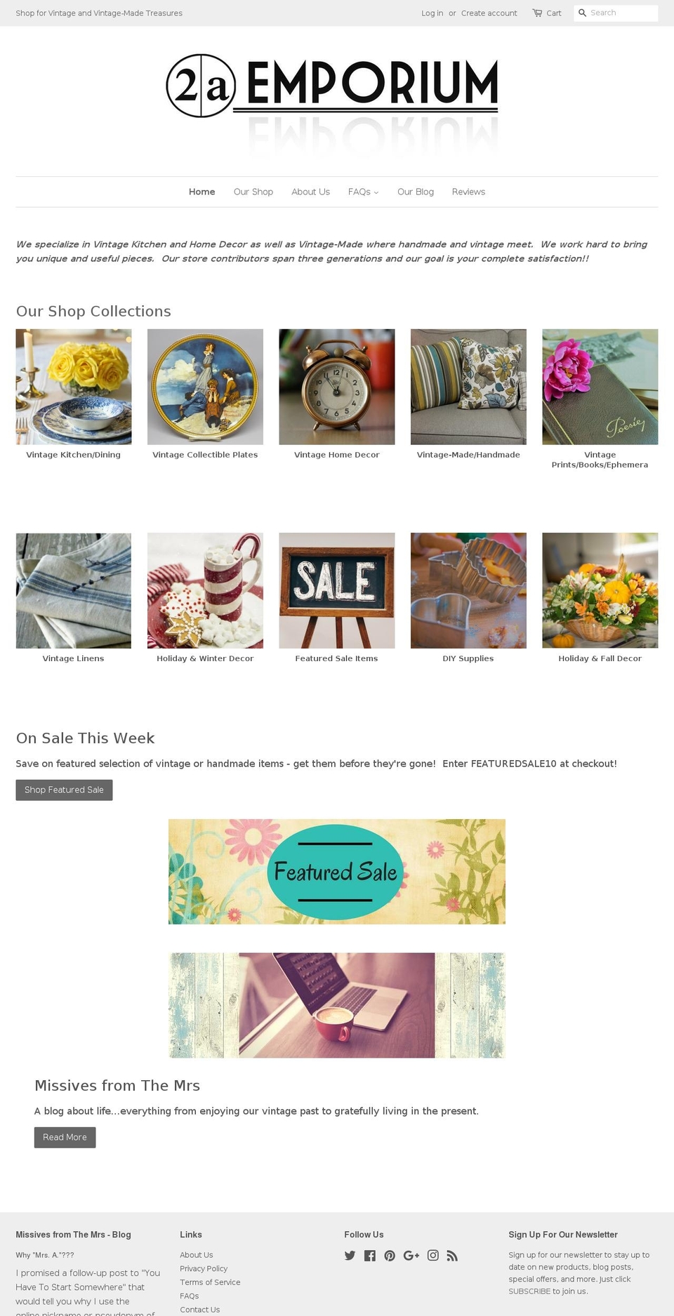 2aemporium.net shopify website screenshot