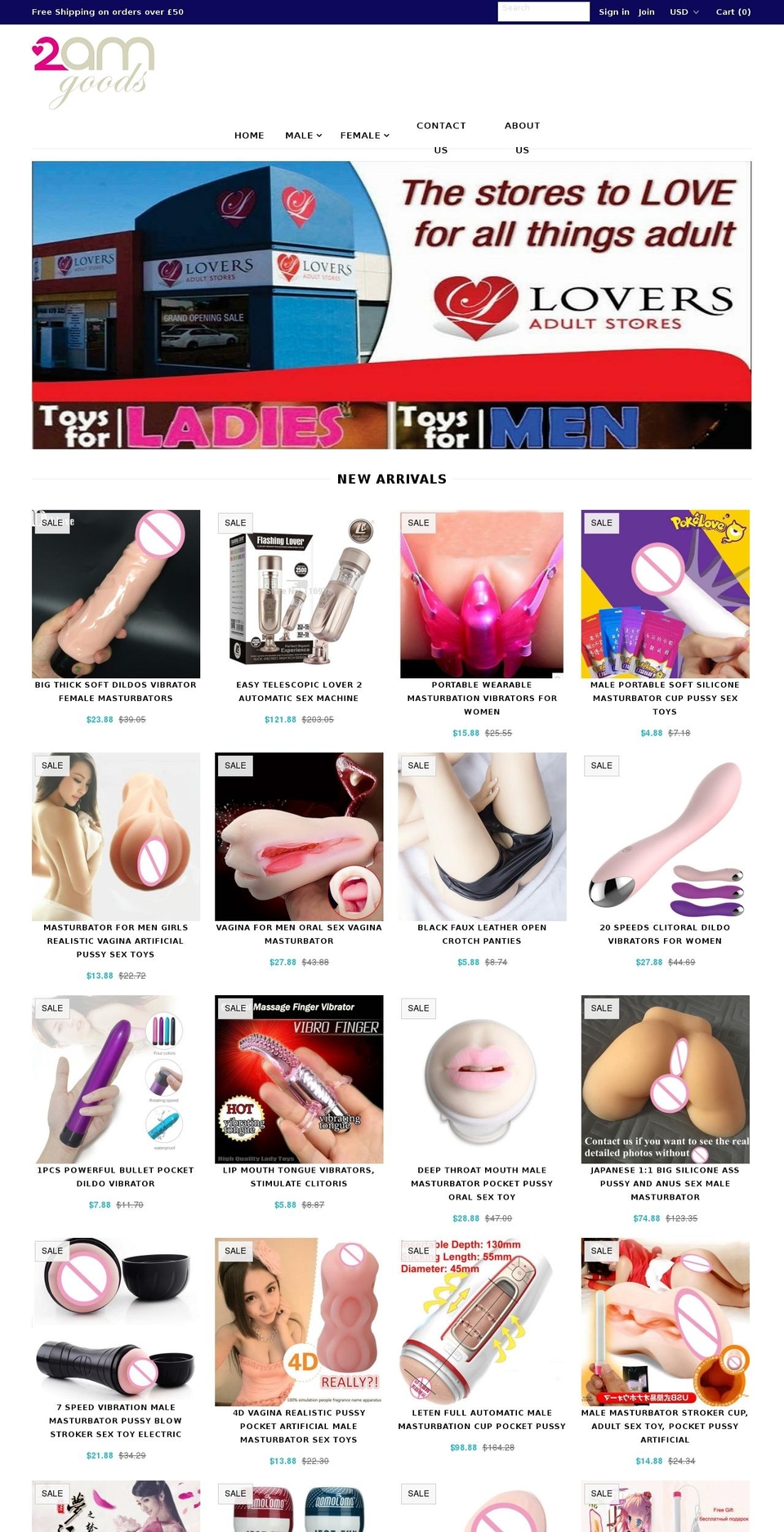 2amgoods.com shopify website screenshot