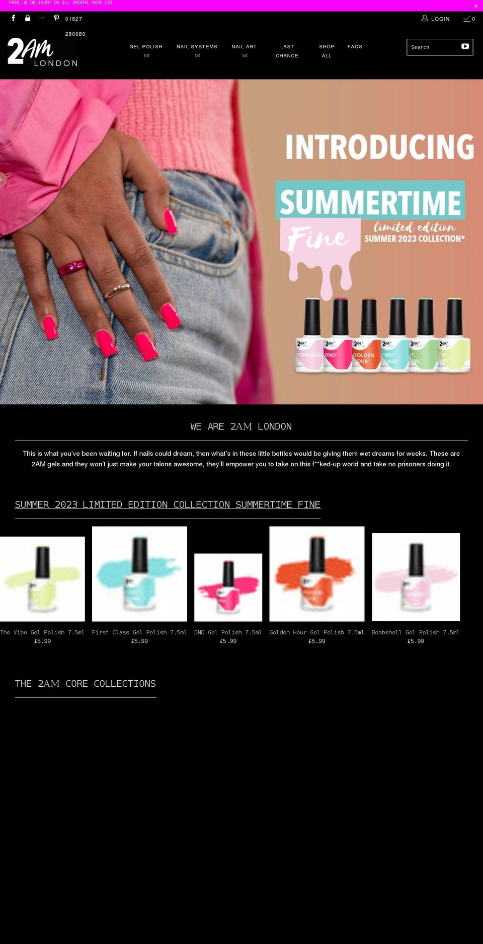 2amlondon.com shopify website screenshot