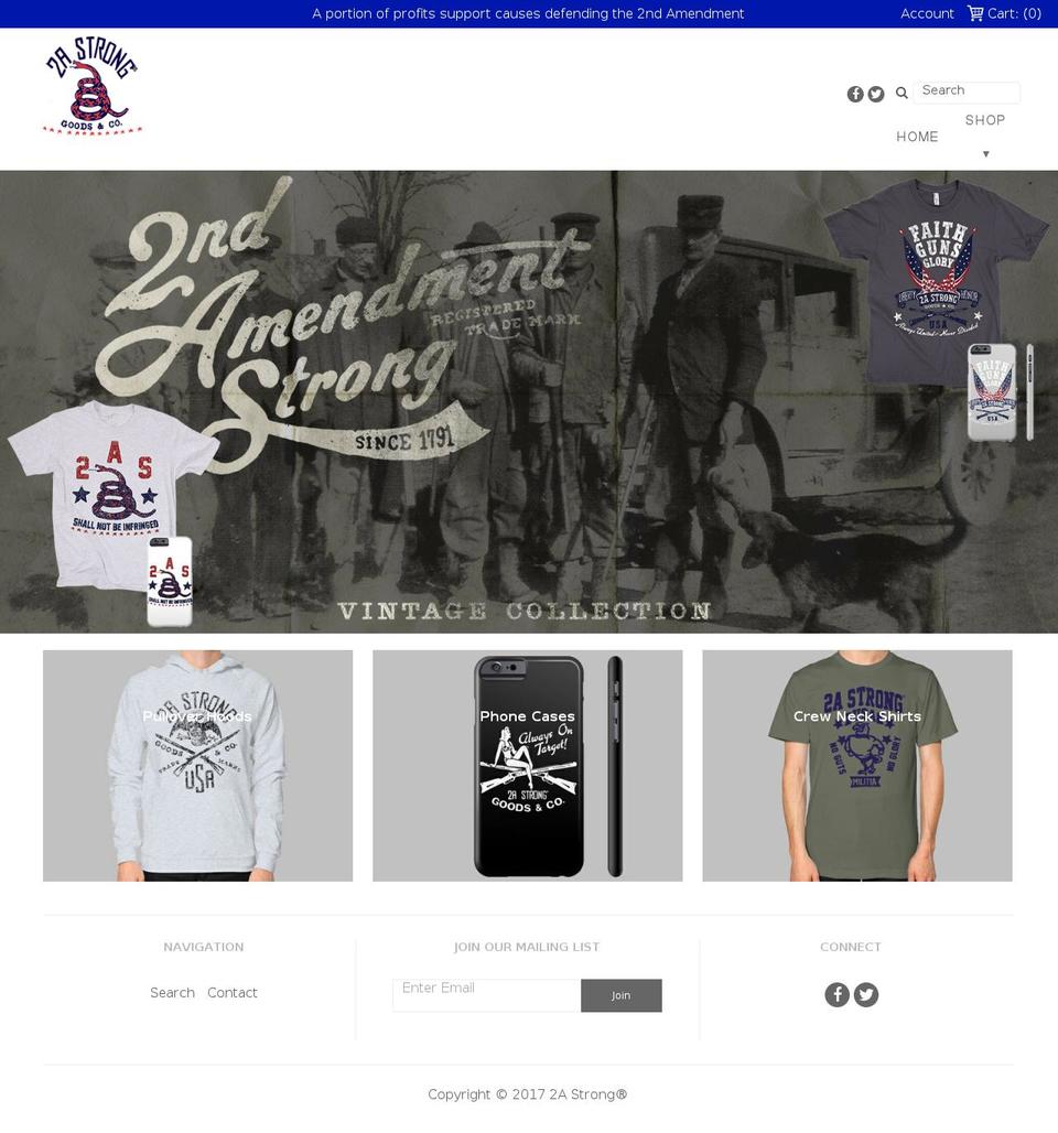 2astrong.com shopify website screenshot