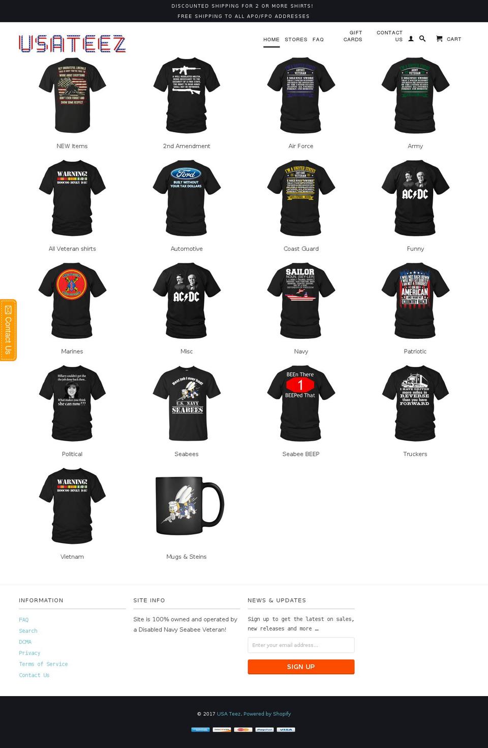 2ateez.com shopify website screenshot