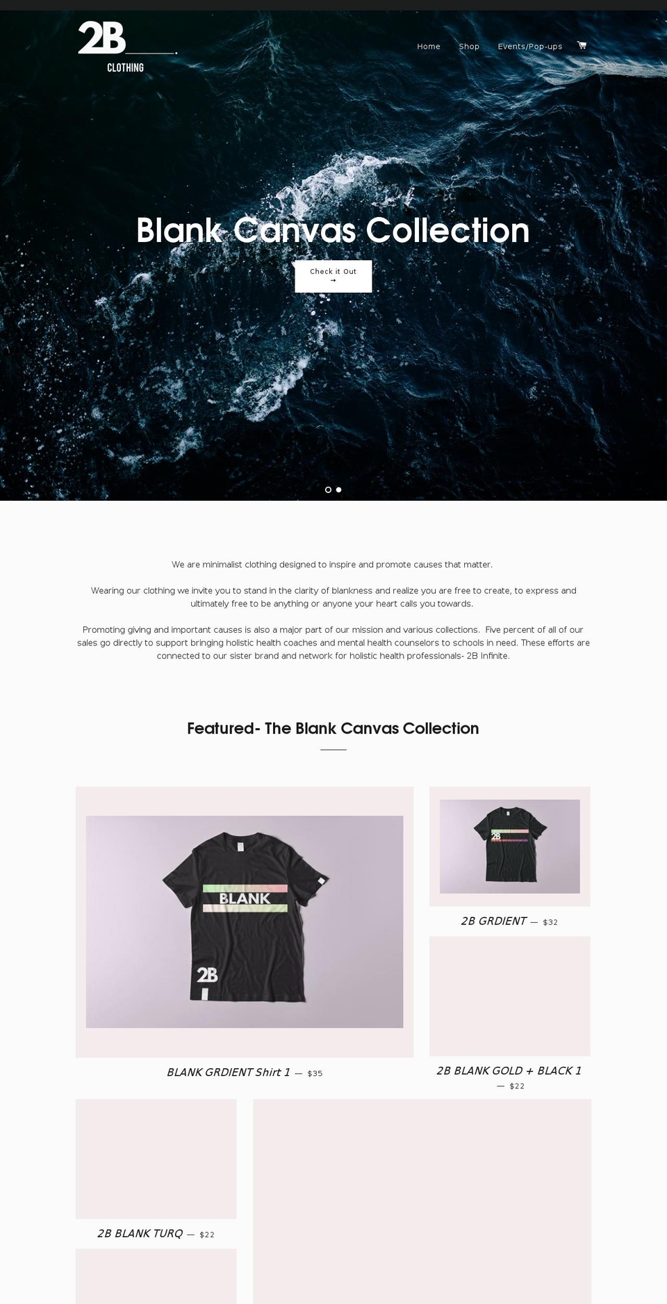 2b-blank.com shopify website screenshot