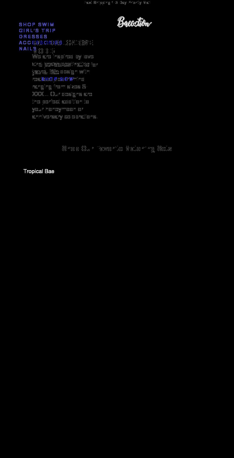 Site Moxy Edit Shopify theme site example 2baecation.com