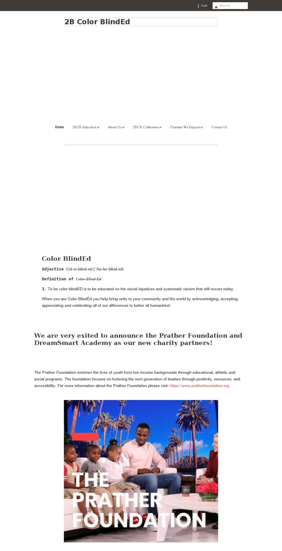 2bcolorblinded.com shopify website screenshot