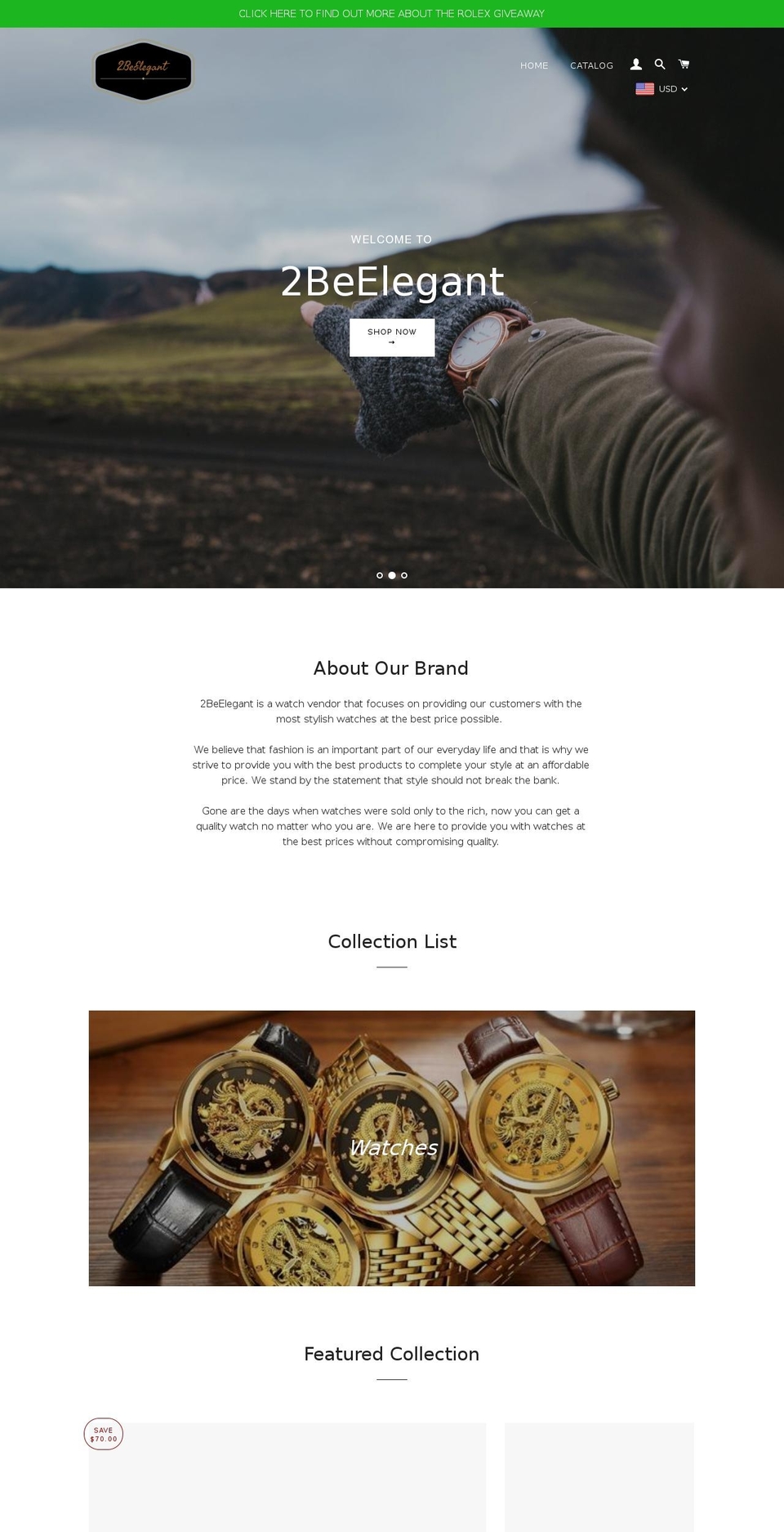 2beelegant.com — Shopify storefront screenshot