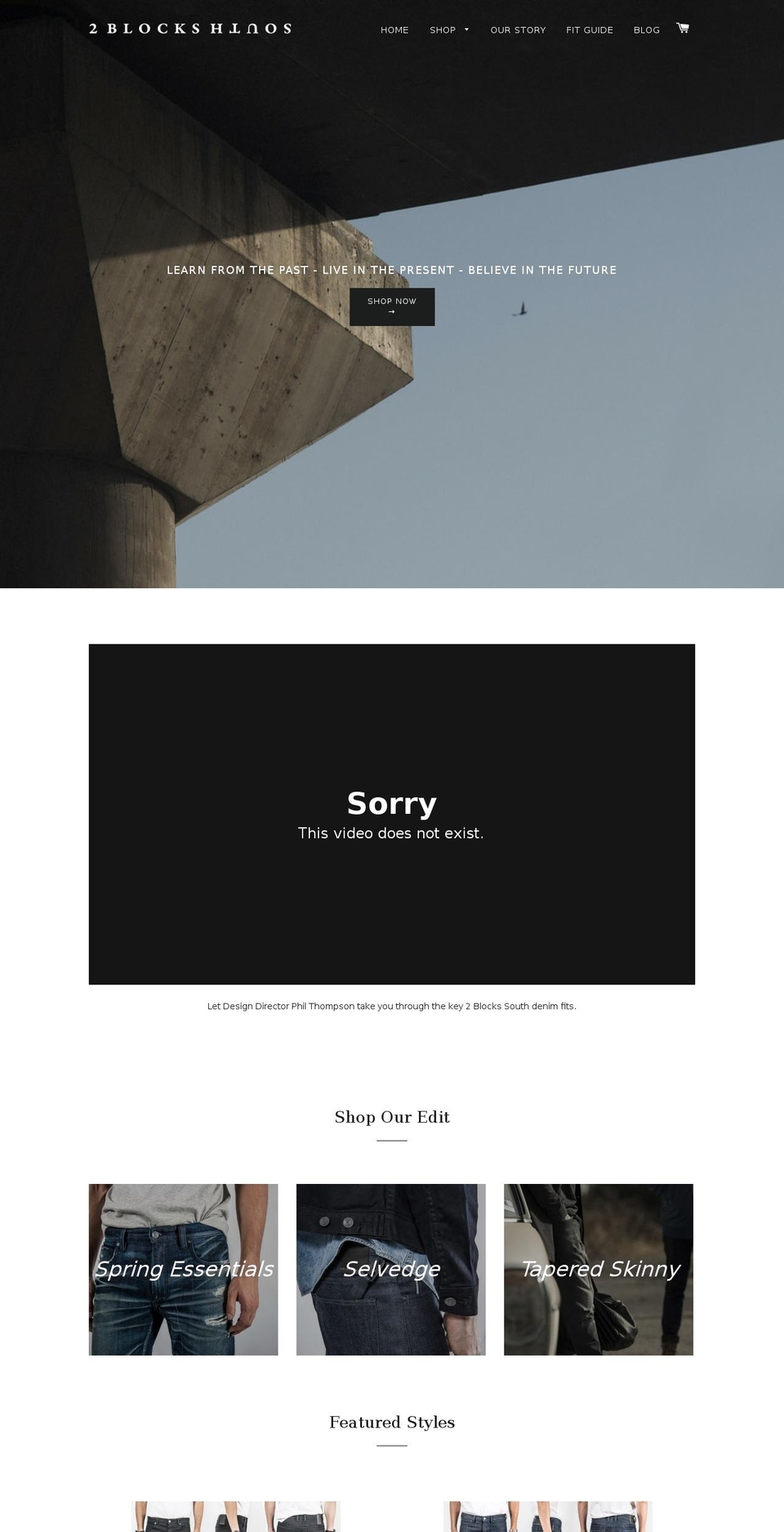 2blockssouth.com shopify website screenshot