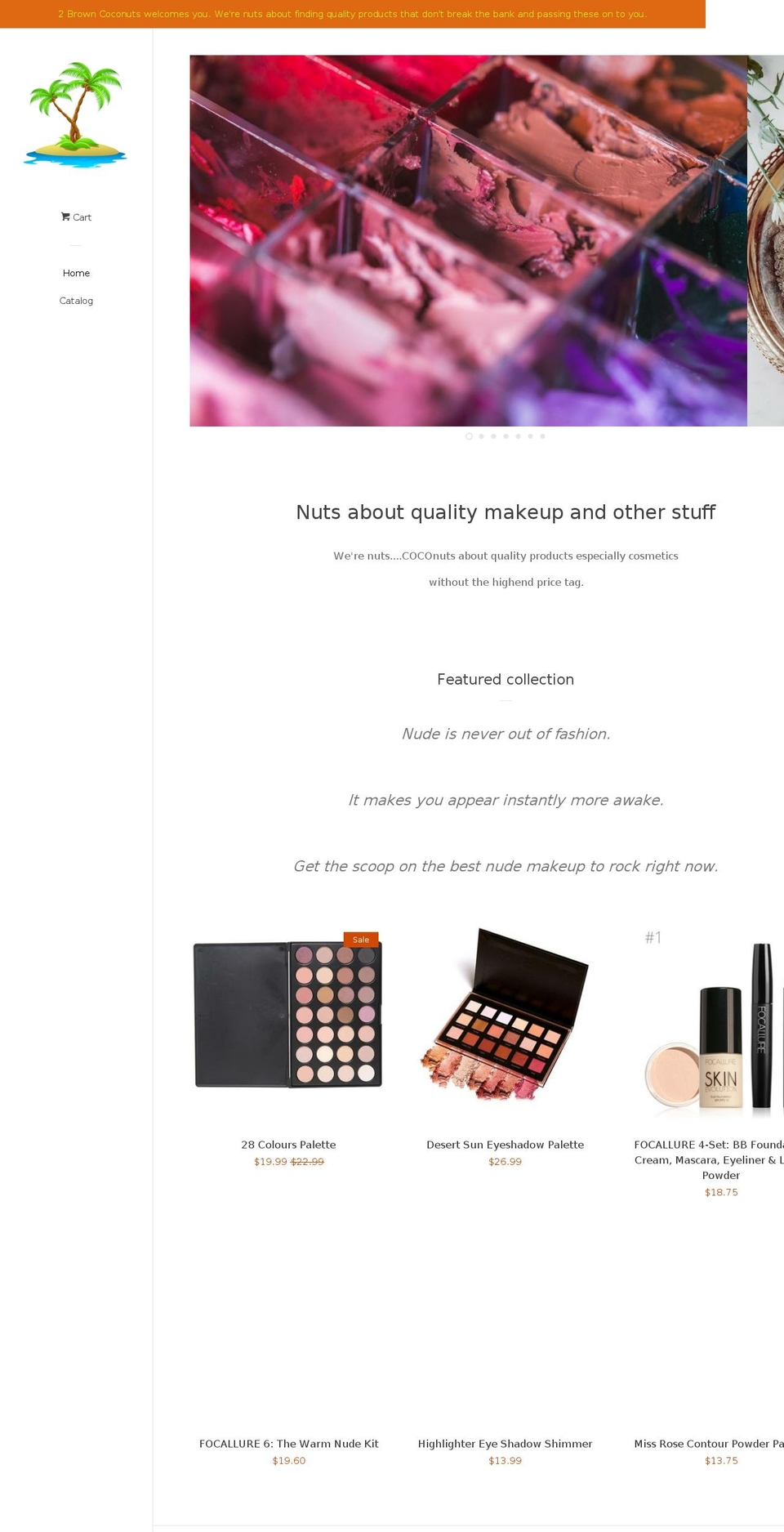 2browncoconuts.com — Shopify storefront screenshot