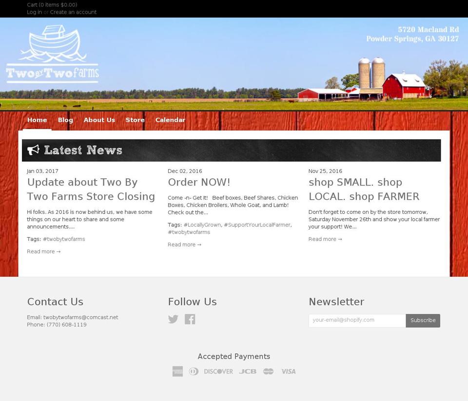 2by2farms.info shopify website screenshot