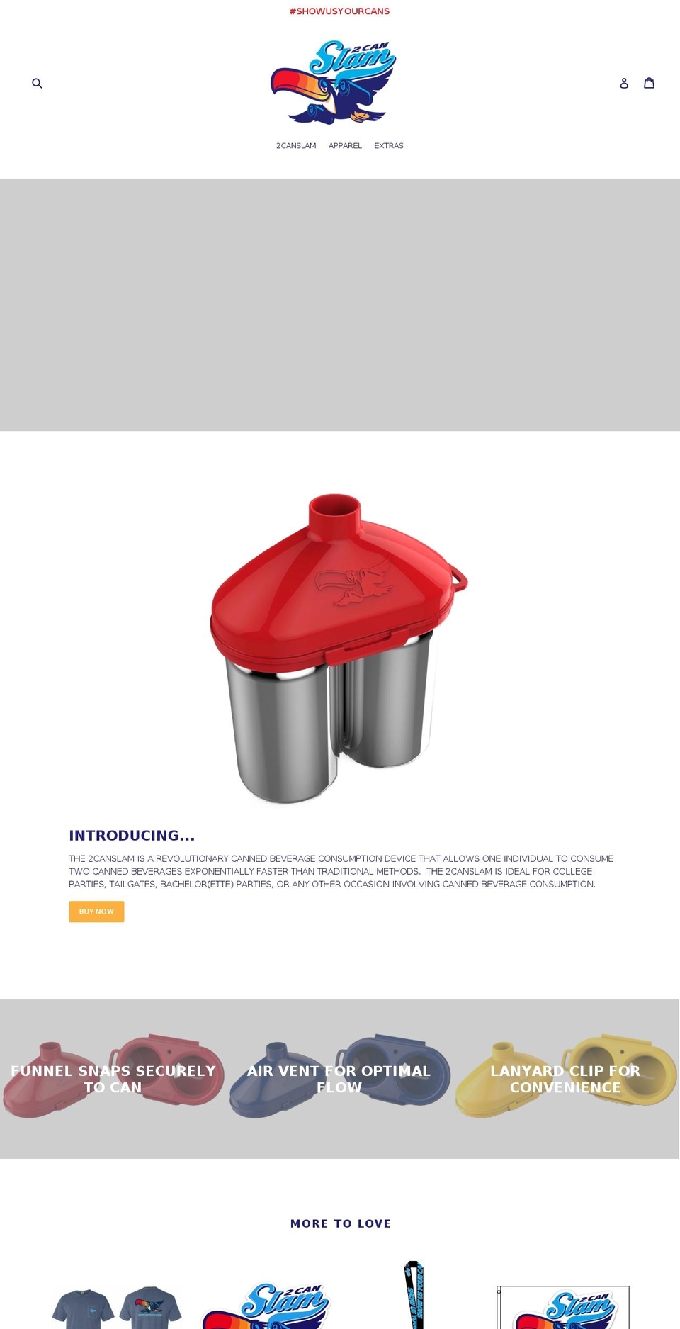 2canslam.com shopify website screenshot