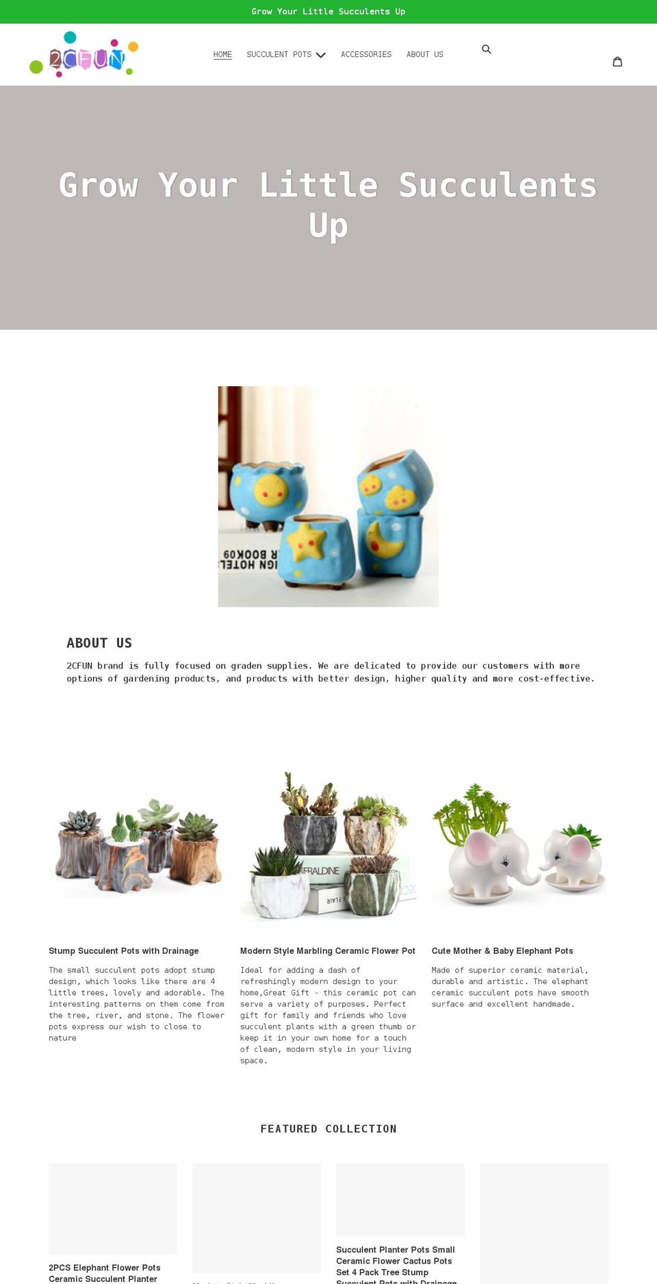 2cfunstore.com shopify website screenshot