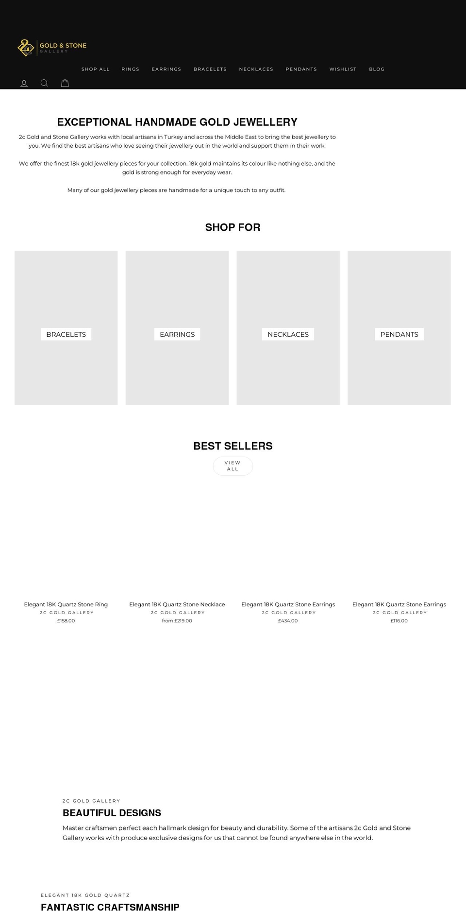 2cgold.com shopify website screenshot