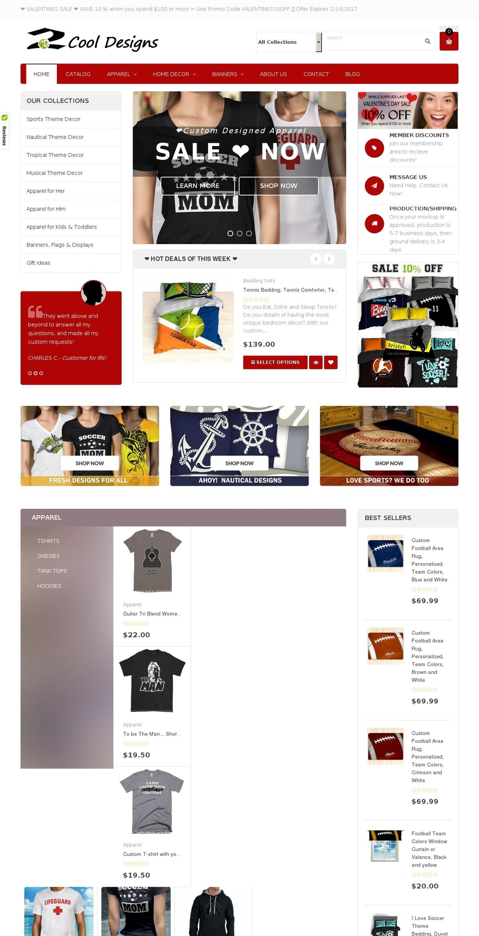 2cooldesigns.com shopify website screenshot