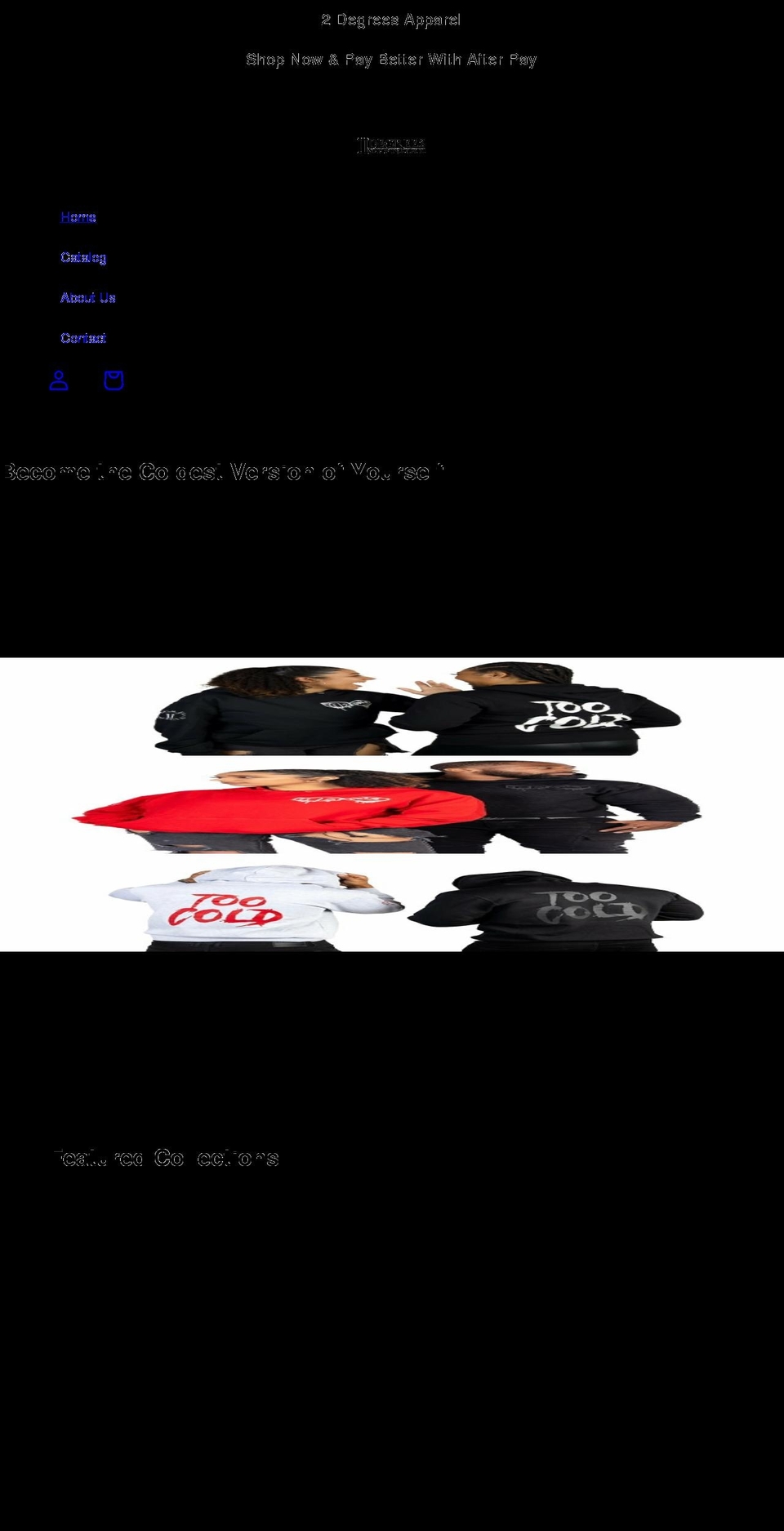 2degreesofficial.com shopify website screenshot