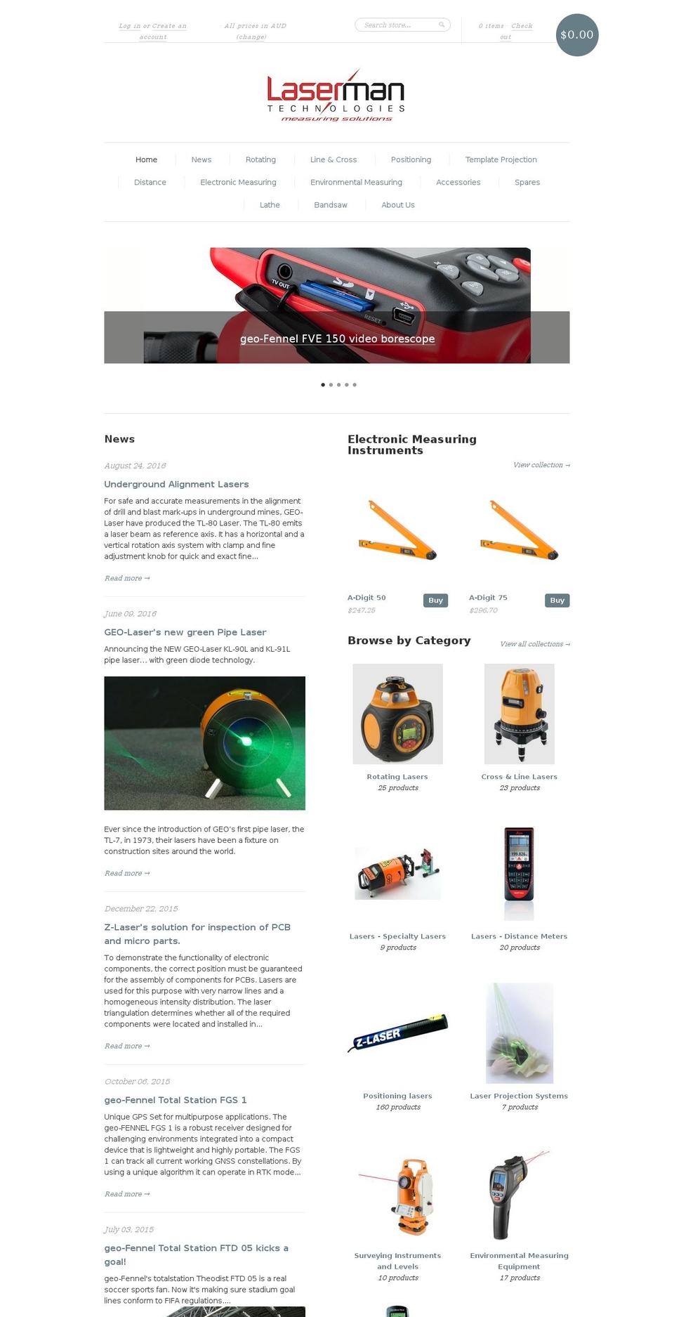 2dlasers.com shopify website screenshot