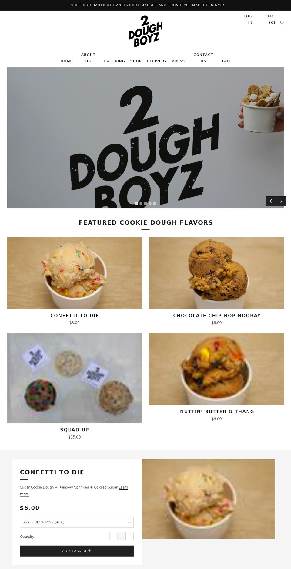 2doughboyz.com — Shopify storefront screenshot
