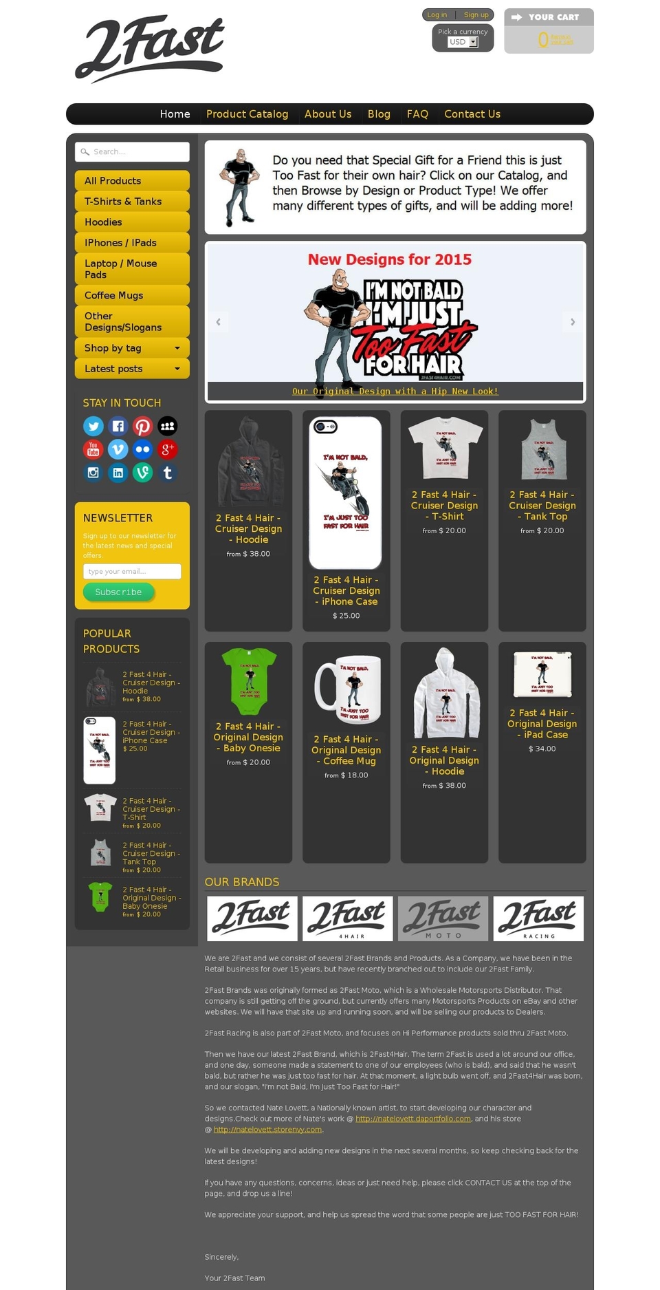 2fast4hair.com shopify website screenshot