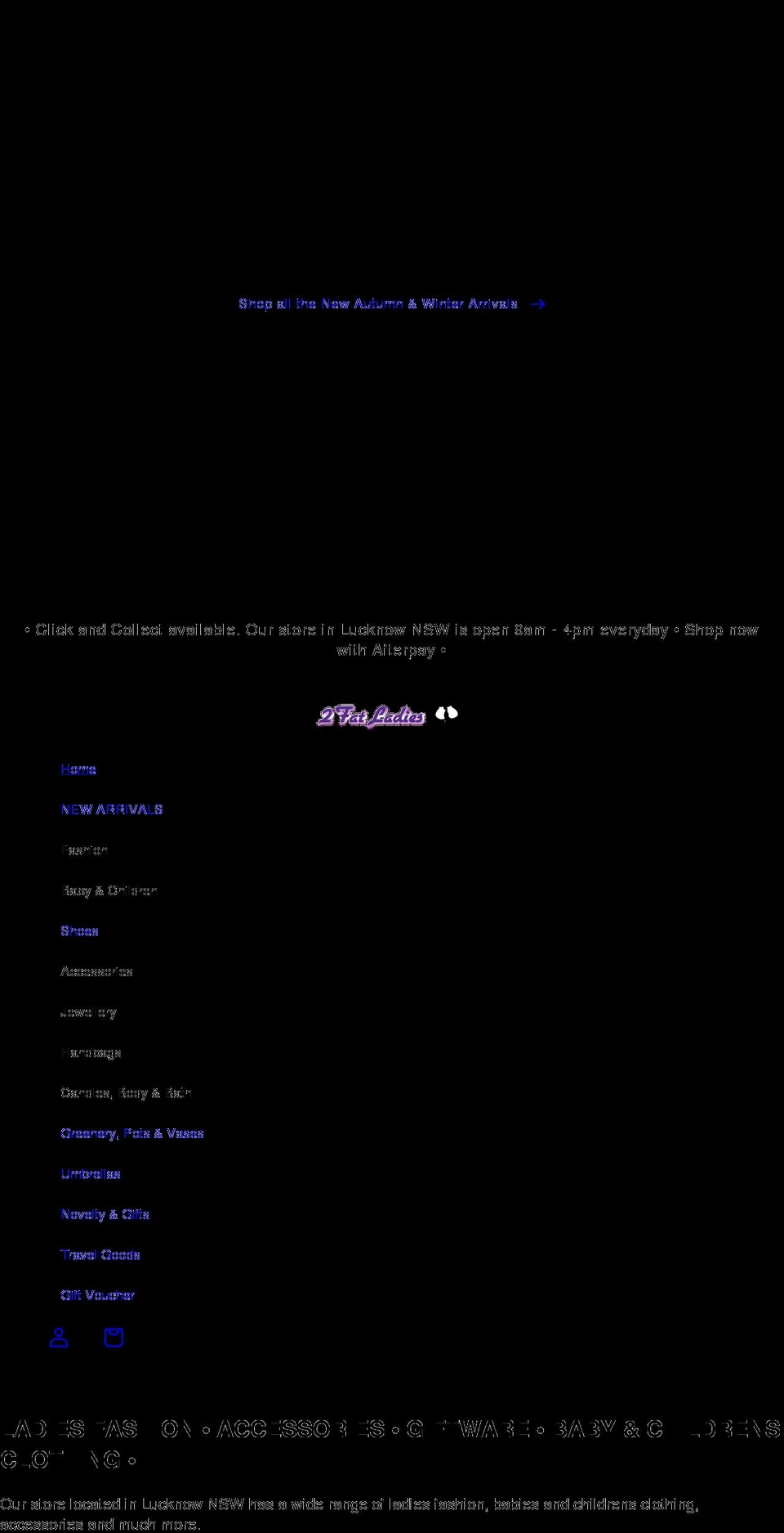 2fatladies.com.au shopify website screenshot