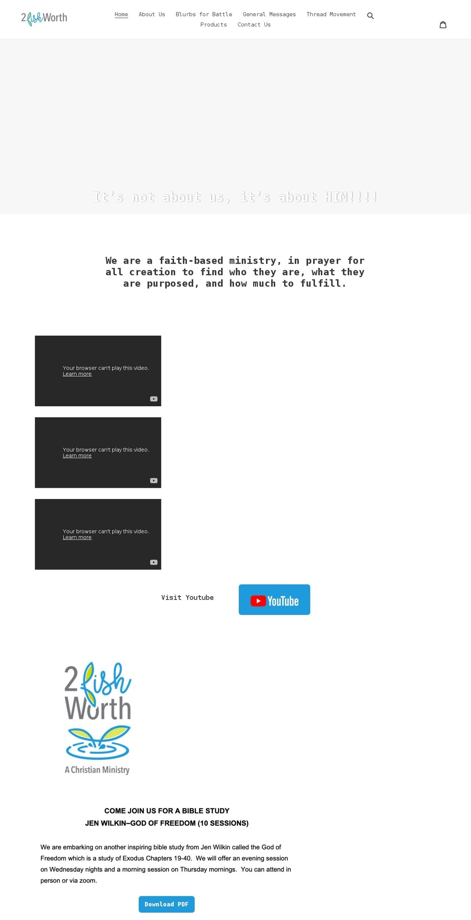 2fishworth.com shopify website screenshot