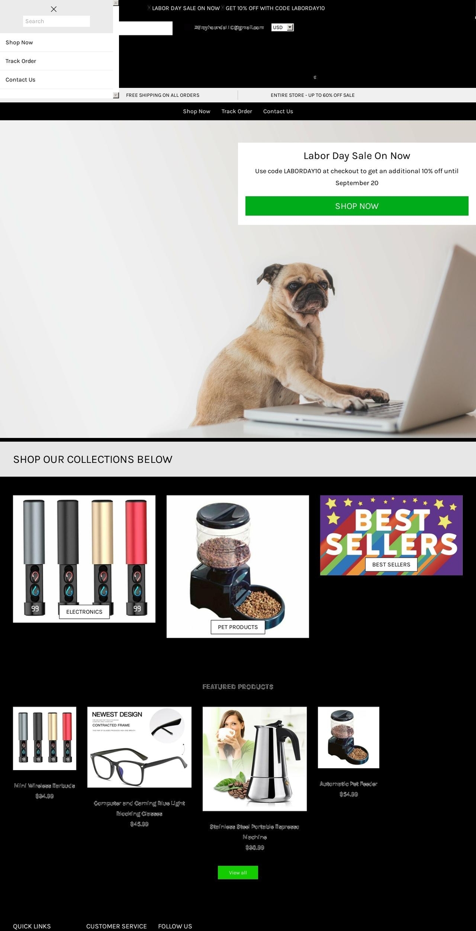 Kibo code v Shopify theme site example 2greyhounds.com