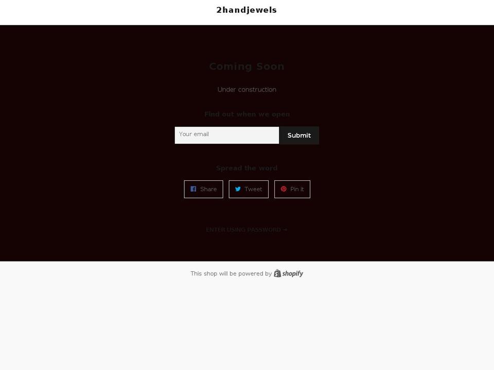 2handjewels.com — Shopify storefront screenshot