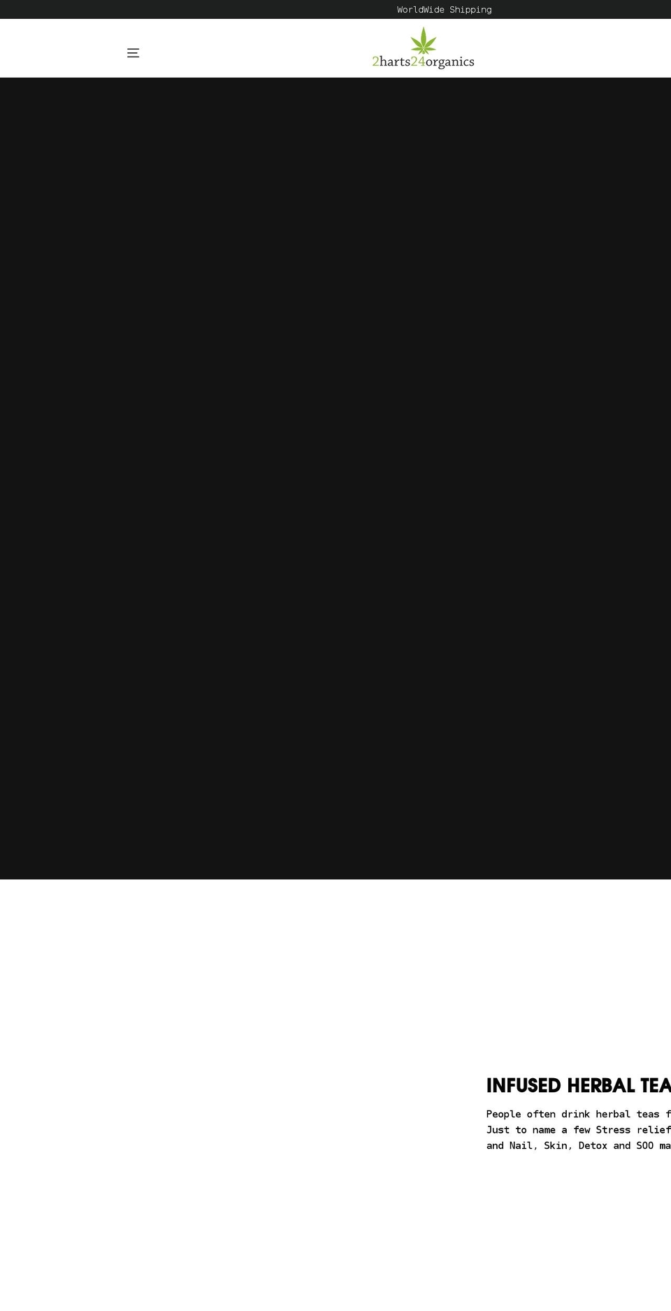 2harts24organics.com shopify website screenshot