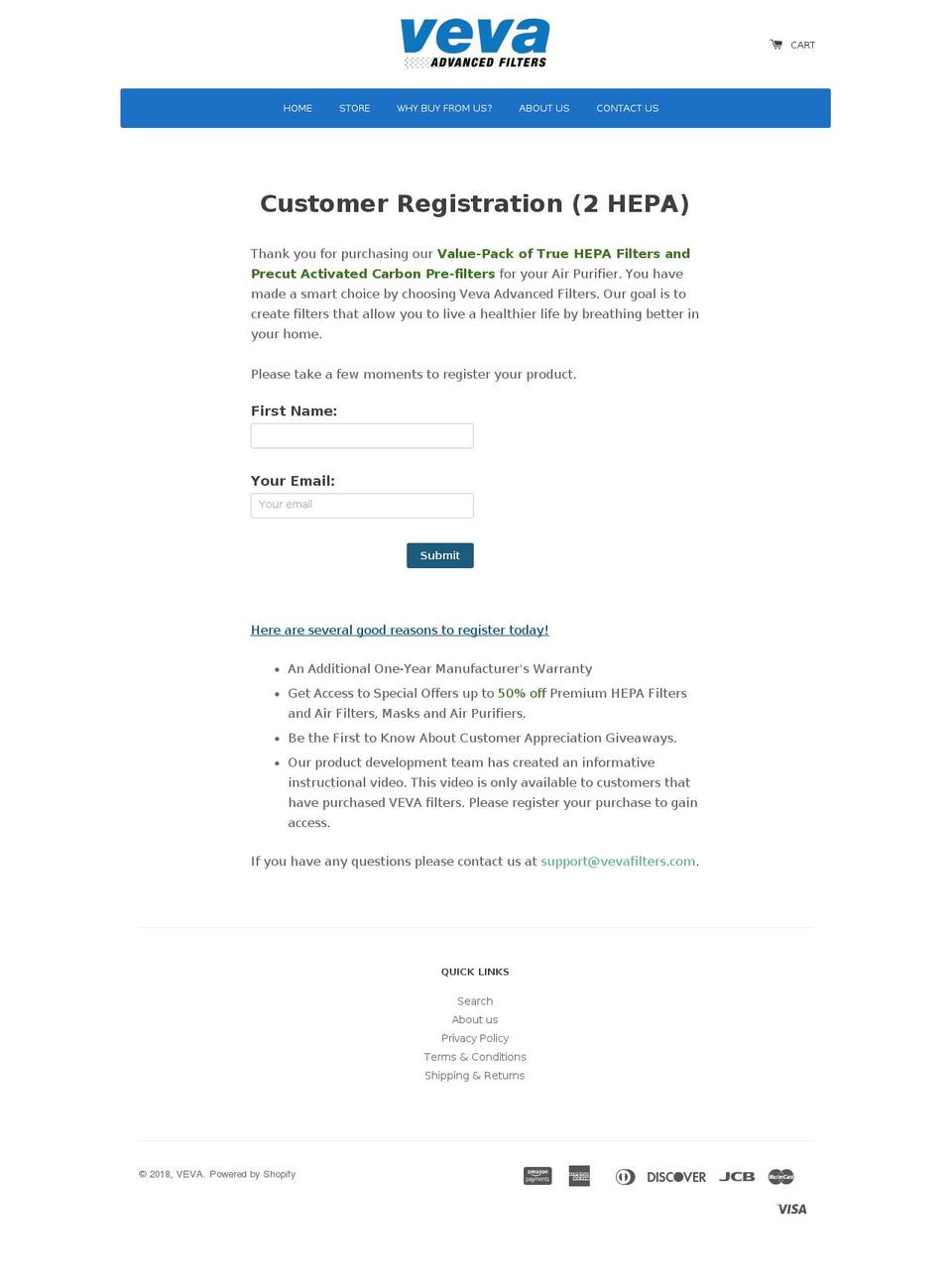 2hepa.com — Shopify storefront screenshot