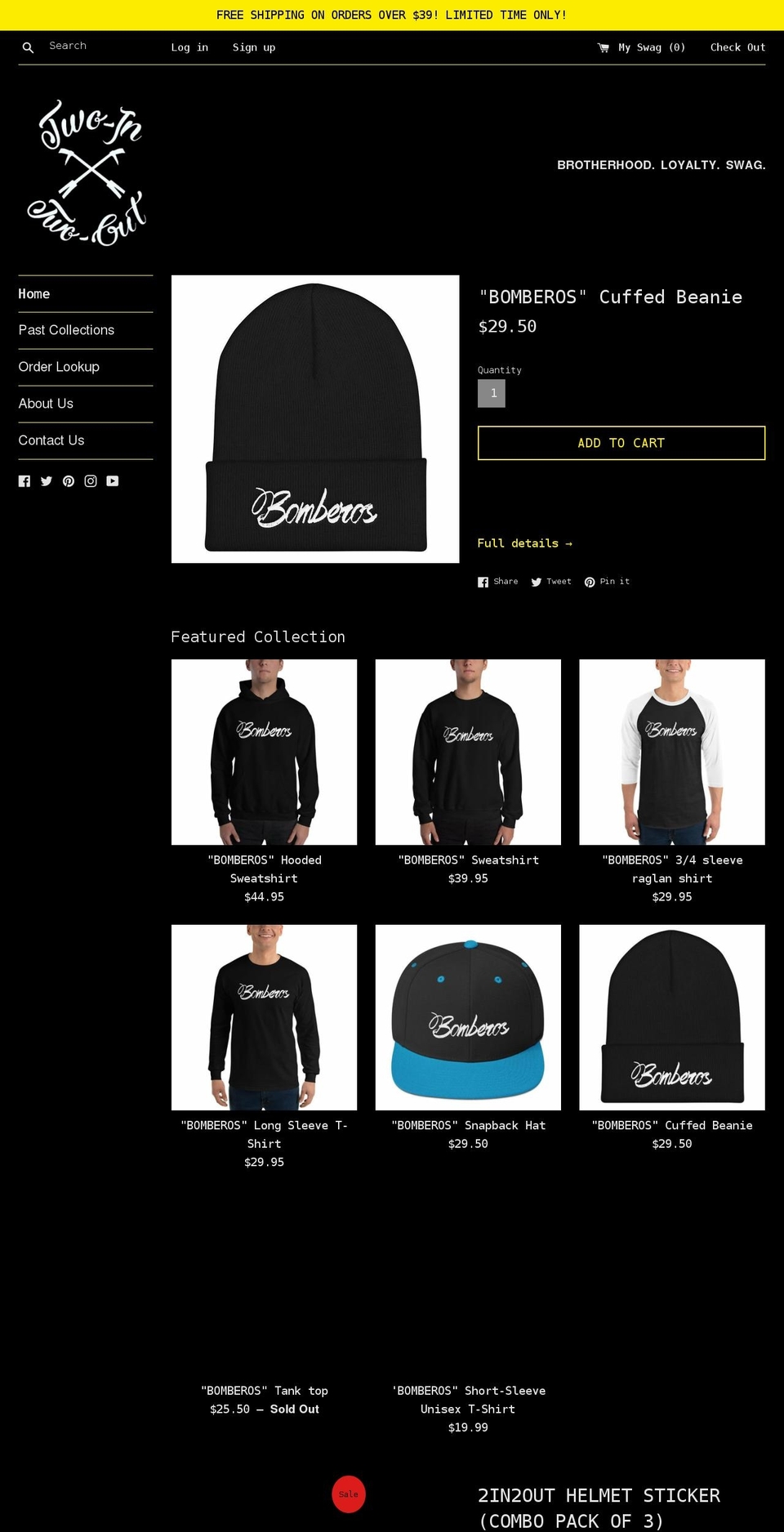 2in2outapparel.com shopify website screenshot