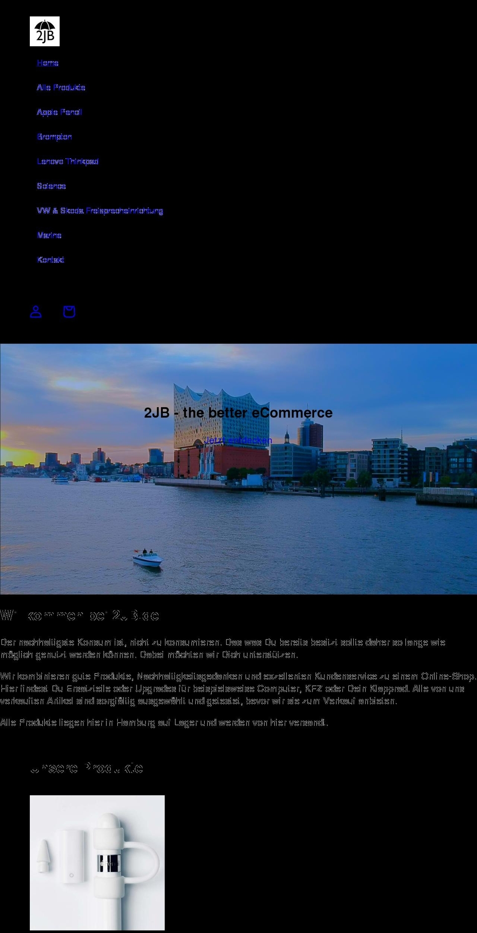 2jb.de shopify website screenshot