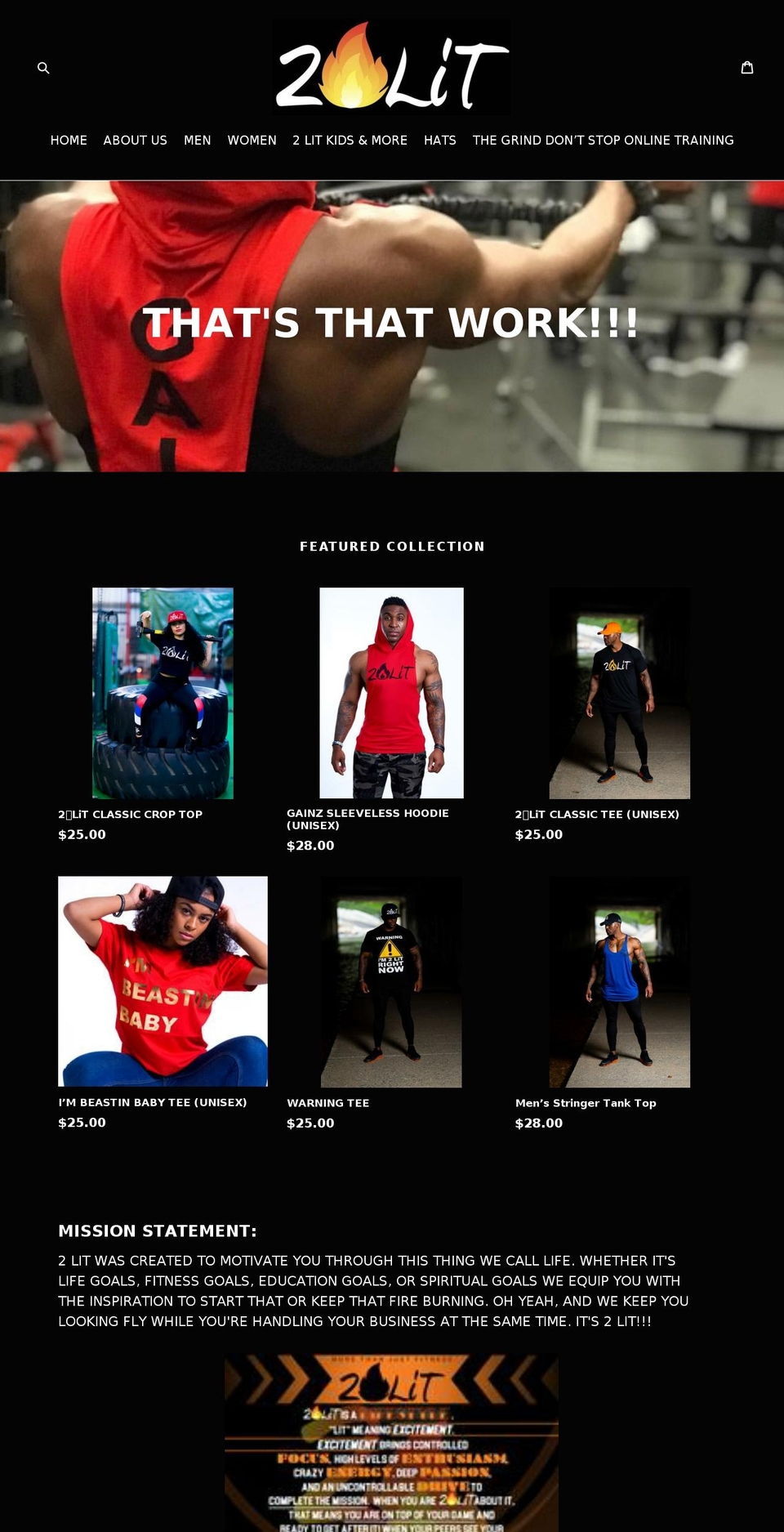 2litfitness.com — Shopify storefront screenshot
