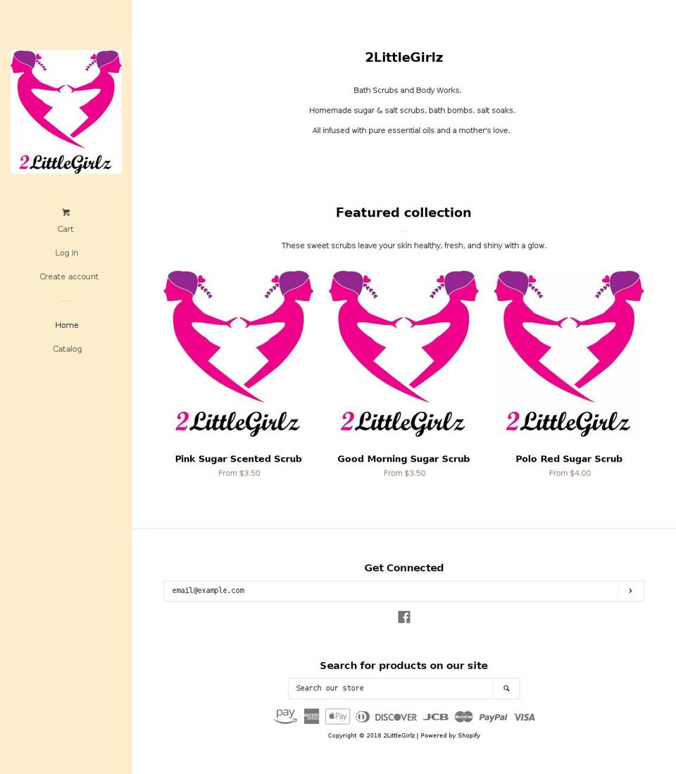 2littlegirlz.com shopify website screenshot