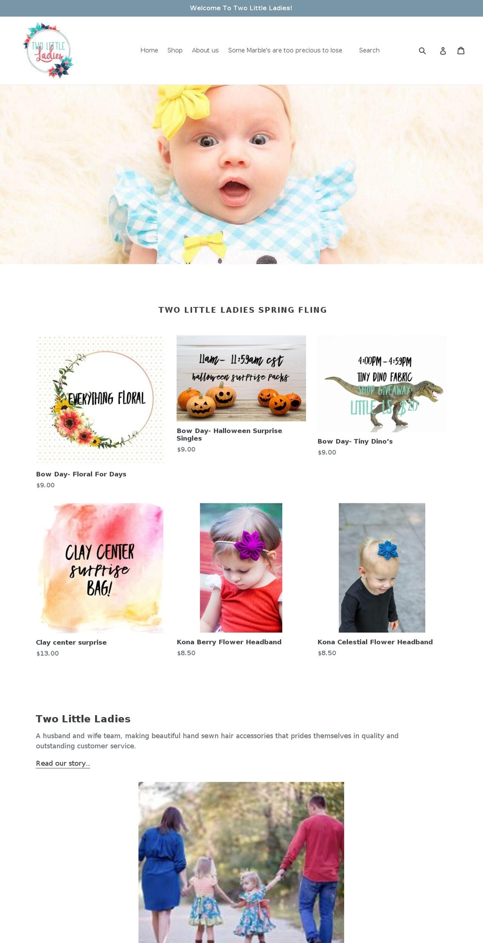 2littleladies.com — Shopify storefront screenshot