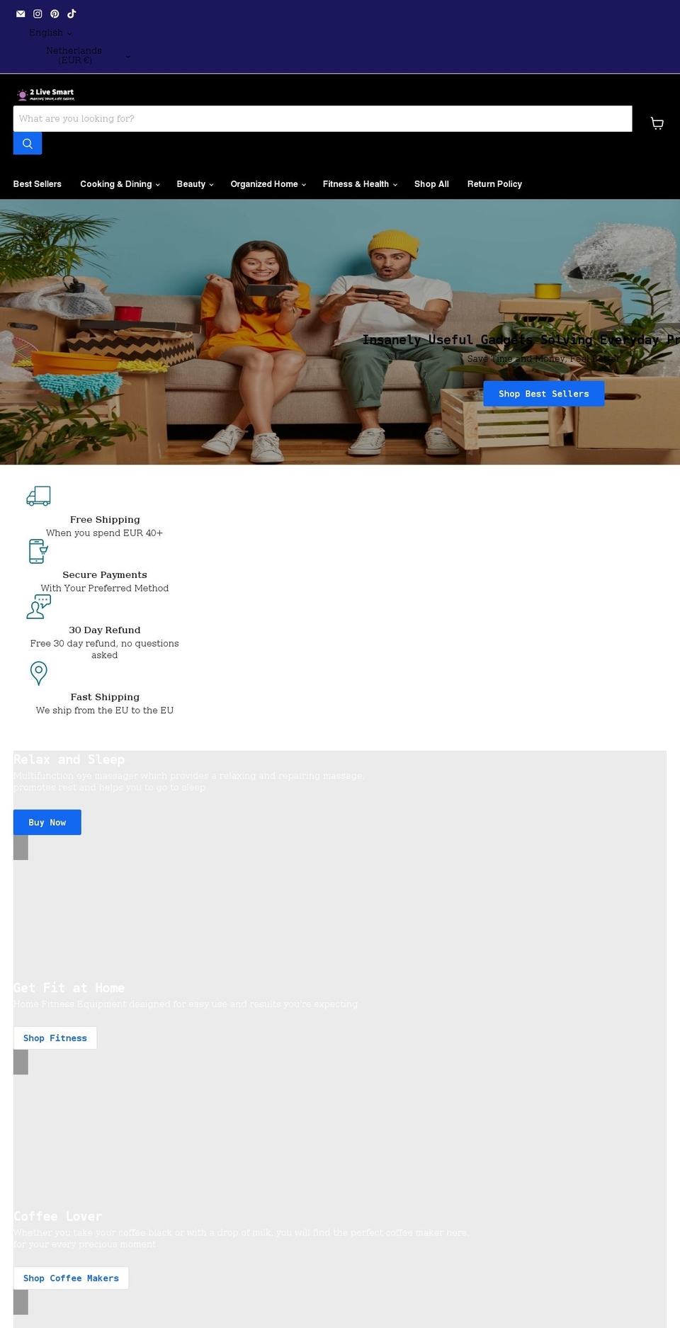 2livesmart.com shopify website screenshot