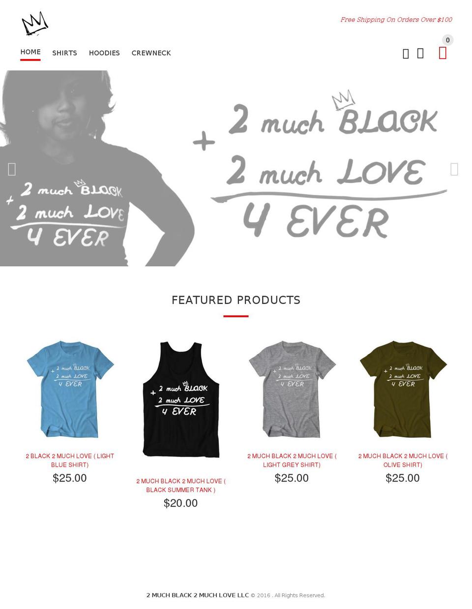 2muchblack2muchlove.com shopify website screenshot