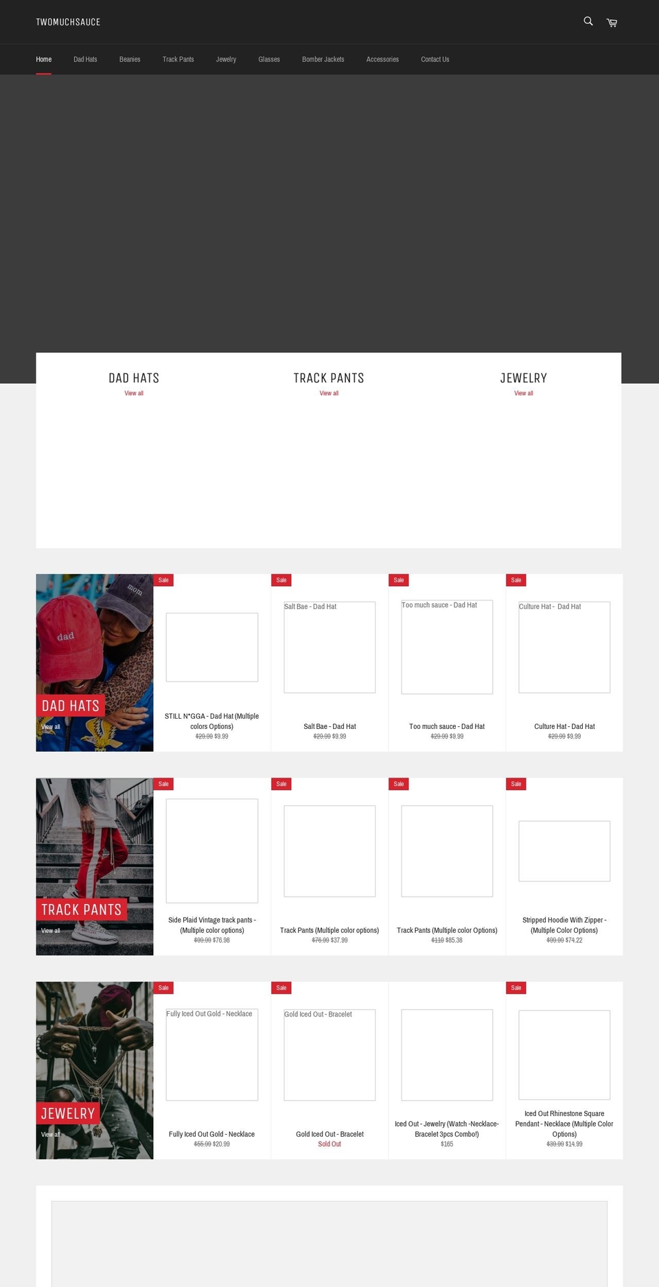 2muchsauce.com shopify website screenshot