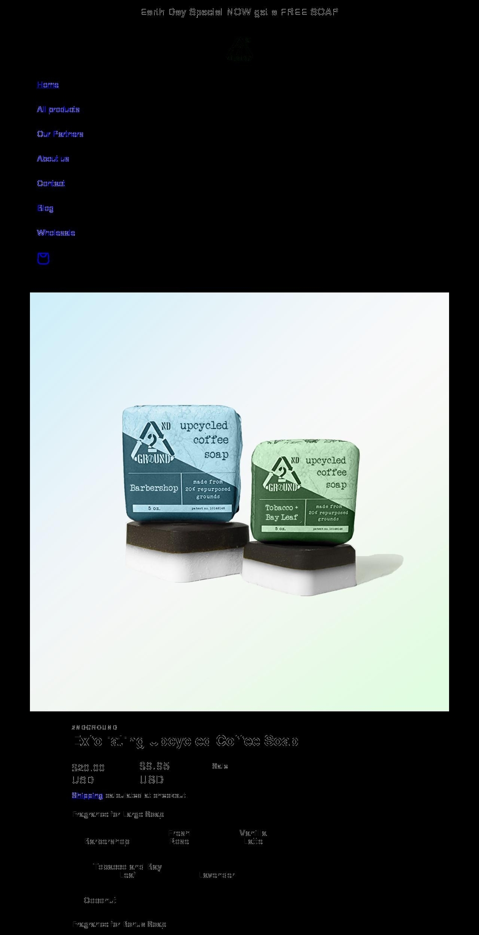 2ndground.com shopify website screenshot